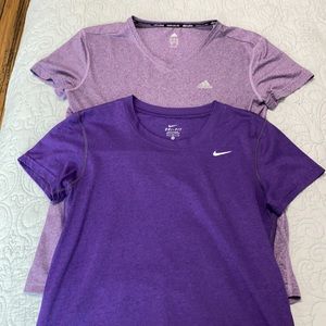 Adidas/Nike Bundle of purple athletic tops